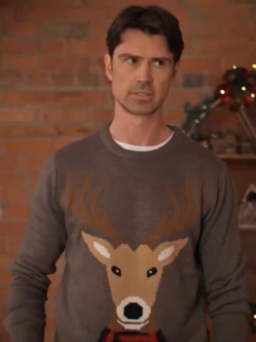 The Christmas Charade 2024 Corey Sevier Brown Sweater