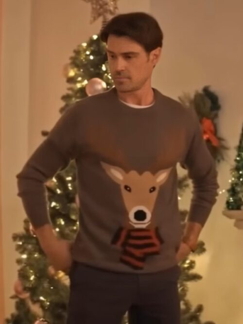 The Christmas Charade 2024 Corey Sevier Brown Sweater