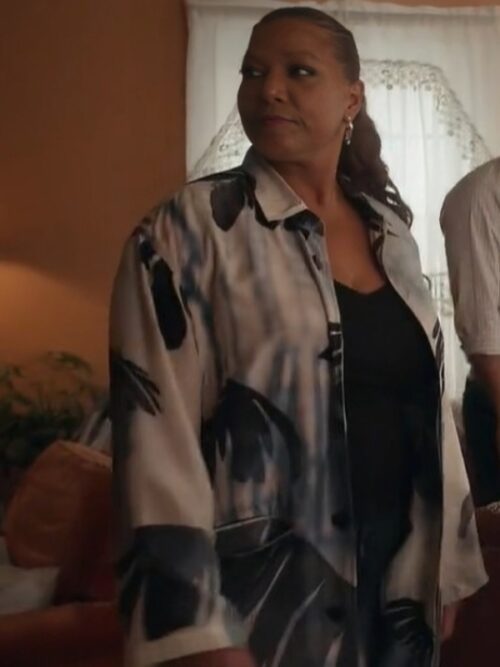 The Equalizer Robyn McCall Leaf Print Trench Coat