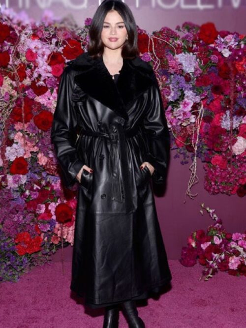 Selena Gomez Emilia Perez Latinas Black Trench Coat