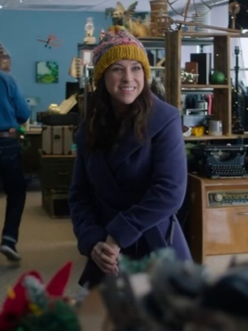 Hot Frosty 2024 Lacey Chabert Blue Coat