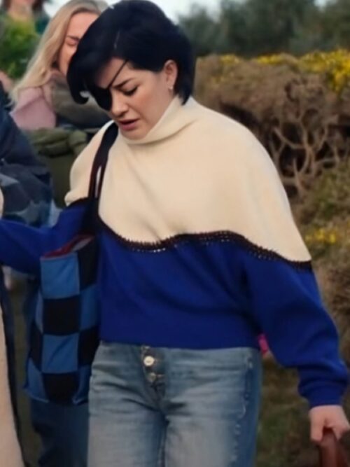 Bad Sisters S2 Sarah Greene Two-tone Turtleneck Sweater