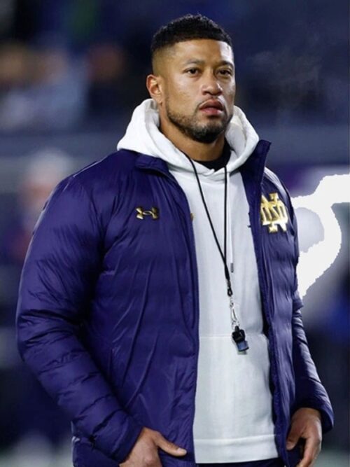 Marcus Freeman Notre Dame Puffer Jacket
