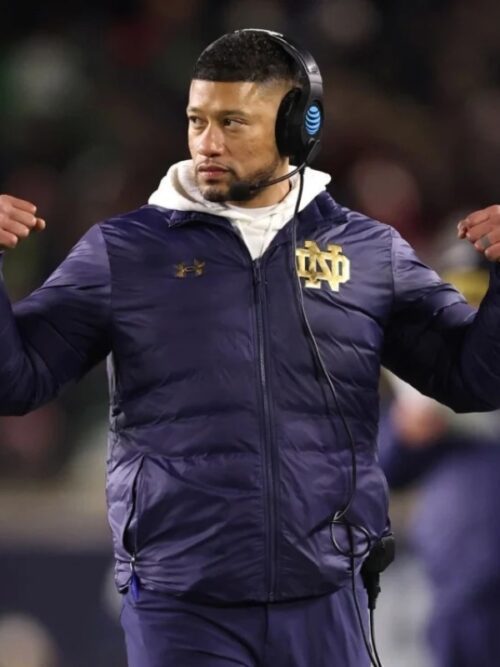 Marcus Freeman Notre Dame Puffer Jacket