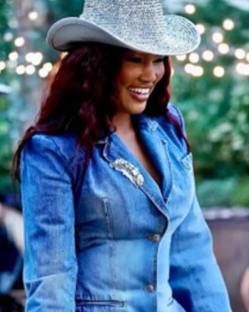 Real Housewives Of Beverly Hills Garcelle Beauvais Denim Blazer