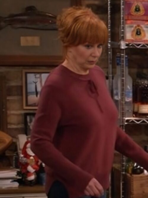 Happy’s Place Reba Mcentire Burgundy Sweater