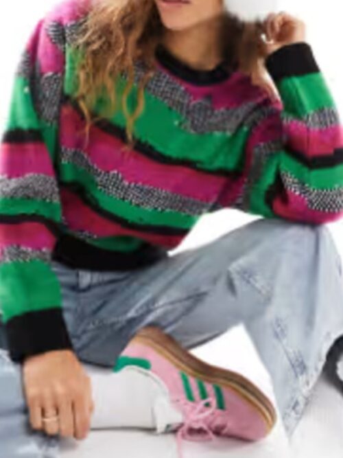 The Sex Lives of College Girls S3 Willow Multi-Color Sweater