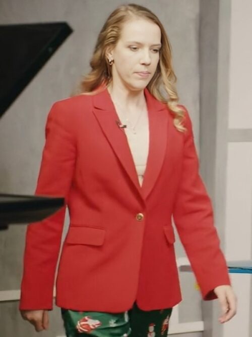 Our Christmas House Sabrina Orro Red Blazer