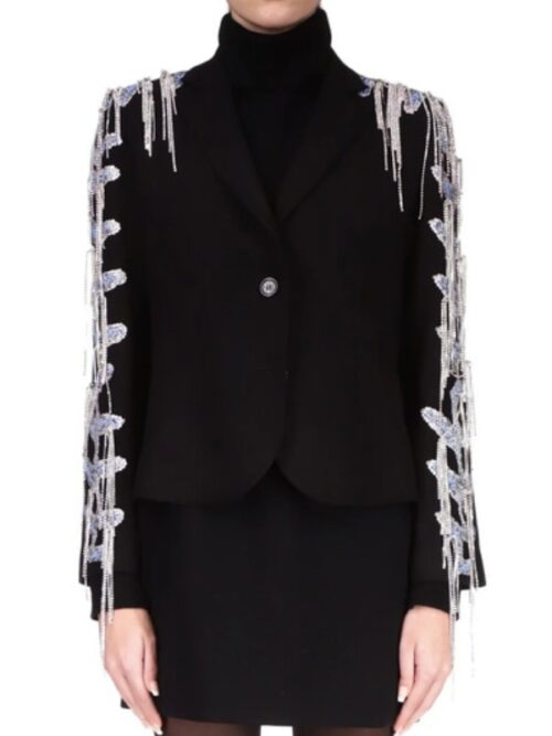 The Voice S26 Reba McEntire Black Embellished Blazer