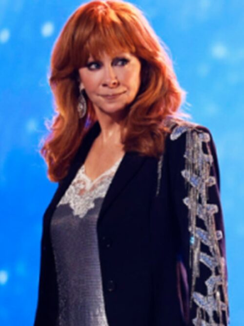The Voice S26 Reba McEntire Black Embellished Blazer