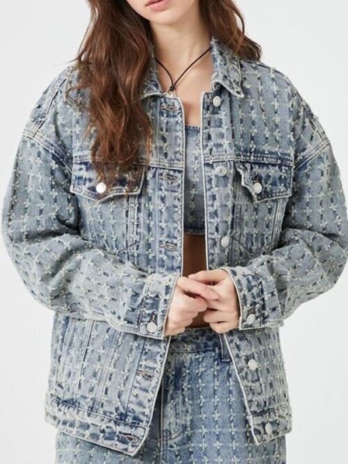 The Sex Lives of College Girls Whitney Distressed Denim Jacket