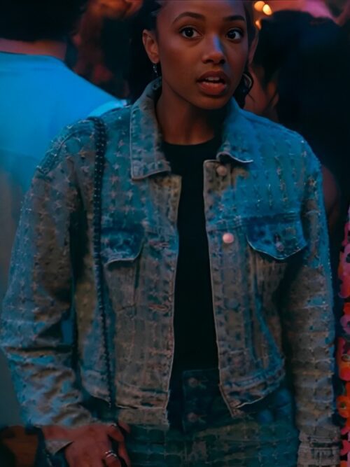 The Sex Lives of College Girls Whitney Distressed Denim Jacket