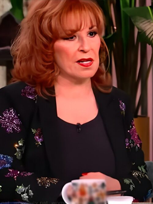 The View 2025 Joy Behar Black Floral Embellished Blazer