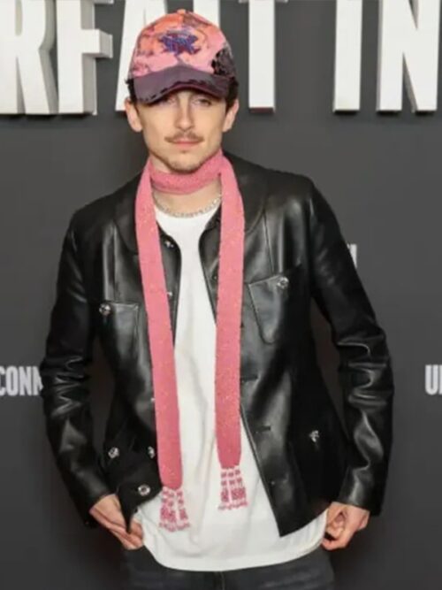 Timothée Chalamet Black Leather Jacket