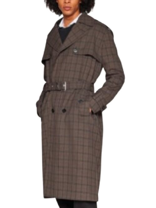 Harlem S3 Jerrie Johnson Checked Trench Coat