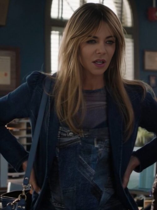 High Potential S01 Kaitlin Olson Blue Denim Blazer