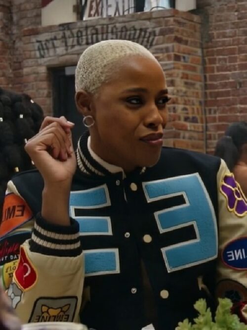Harlem S03 Jerrie Johnson Black Letterman Jacket