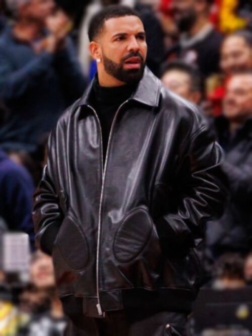 Warriors vs Raptors Game Drake Leather Jacket