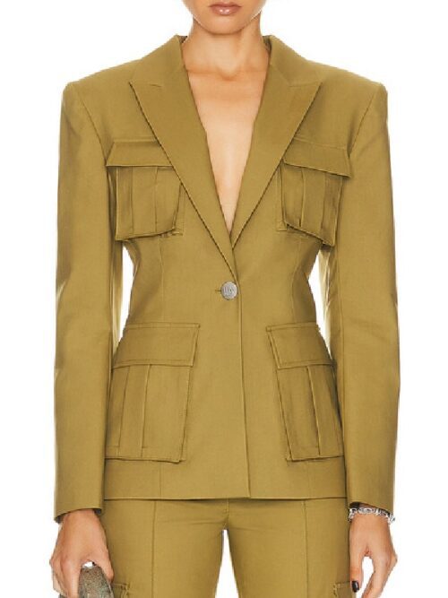 The Traitors US S3 Robyn Dixon Green Cargo Pocket Blazer