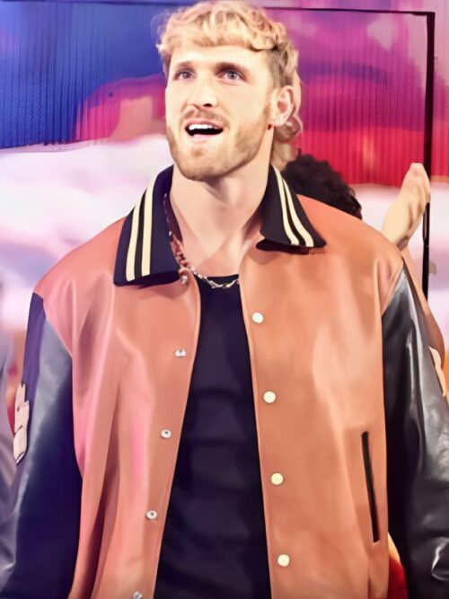 Logan Paul Smackdown Brown Bomber Jacket