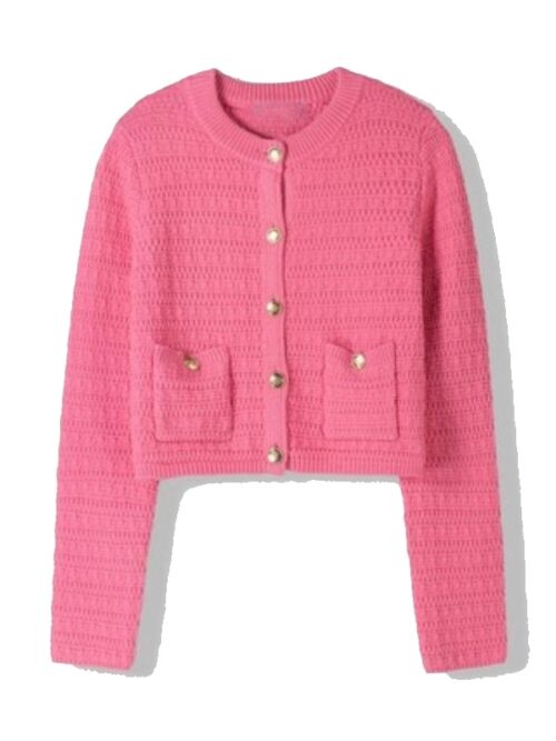 Ici Tout Commence 2025 Aaricia Lemaire Pink Cardigan