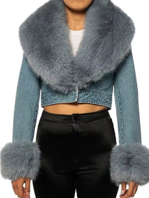 Barbara Howard Abbott Elementary S04 Sheryl Lee Ralph Faux Fur Collar Denim Jacket