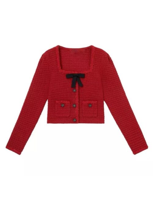 JoAnna Garcia Swisher Sweet Magnolias S04 Maddie Townsend Red Bow Cardigan