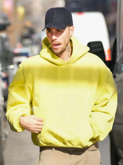 NYC 2025 Justin Bieber Yellow Hoodie