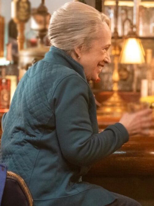 Matlock S1 Kathy Bates Quilted Turquoise Zip-Up Jacket