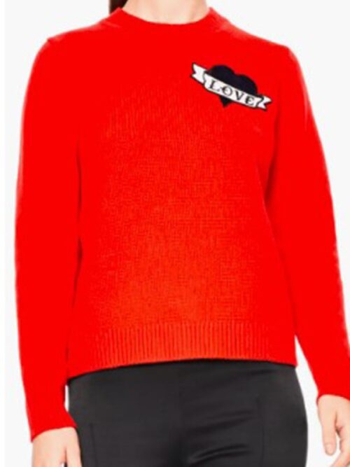 NBC News Daily 2025 Savannah Sellers Red Love Heart Sweater