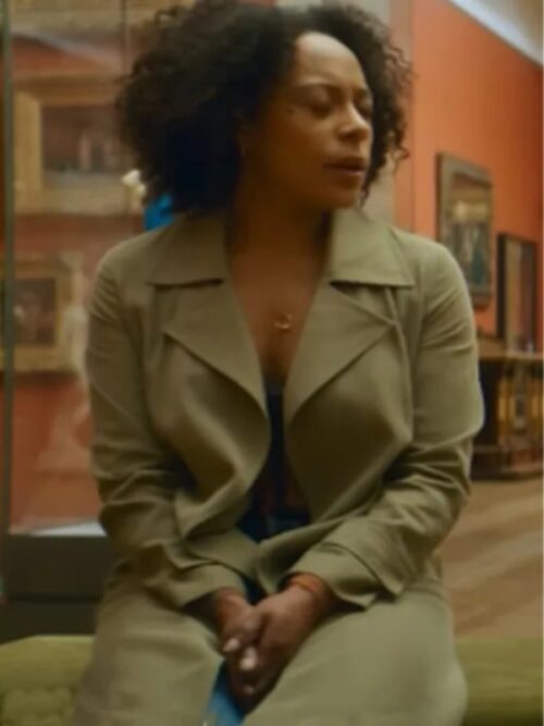 Rosalind Eleazar Missing You 2025 Kat Donovan Beige Trench Coat