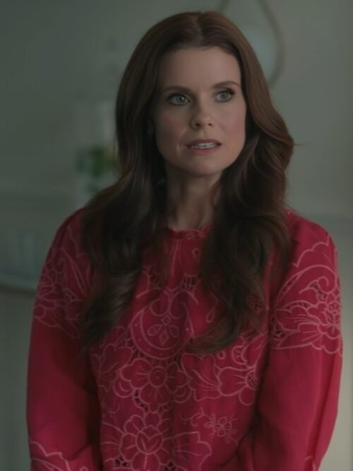 Sweet Magnolias Season 4 Maddie Townsend Pink Embroidered Blouse