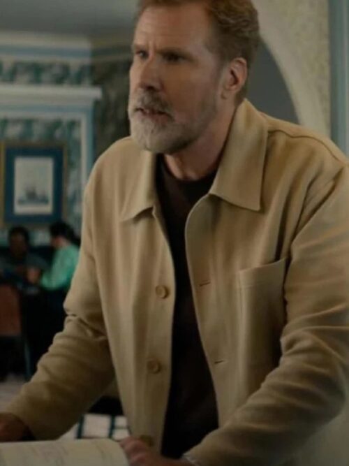 You’re Cordially Invited 2025 Will Ferrell Beige Jacket