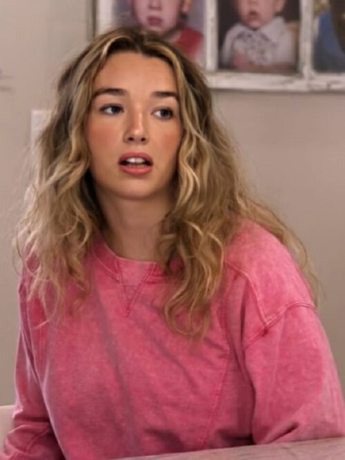 Baylen Out Loud 2025 Baylen Dupree Pink Sweatshirt, a cozy and stylish oversized pullover with a vintage wash, perfect for a casual and relaxed look.