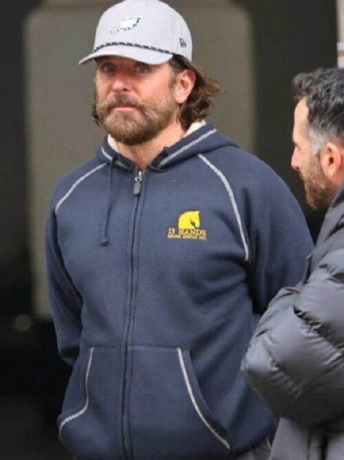 Bradley Cooper spotted in Bradley Cooper NYC Zipper Hoodie, showcasing a casual and cozy look perfect for everyday wear.