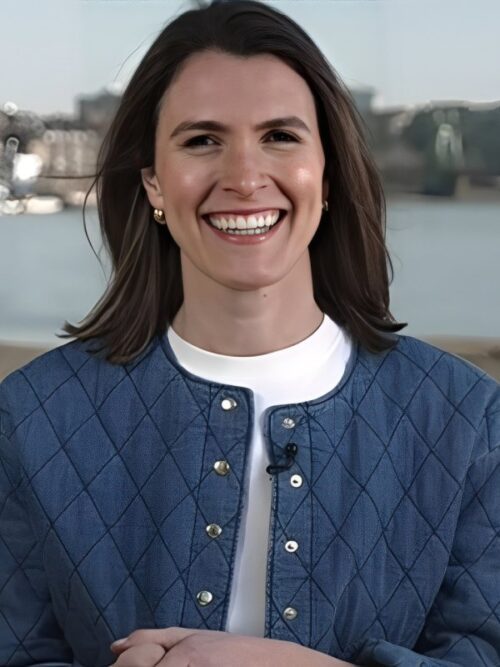 TV-Show The Today Show 2025 Molly Hunter Blue Denim Quilted Jacket