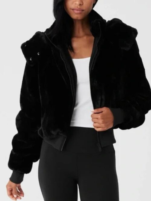 The Flip Off S1 Christina Hall Black Sherpa Jacket