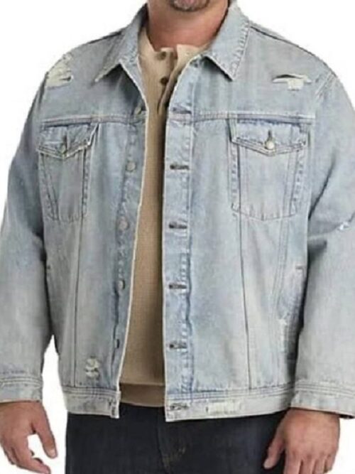 American Idol Jelly Roll Denim Jacket with a rugged, timeless design and classic denim appeal.