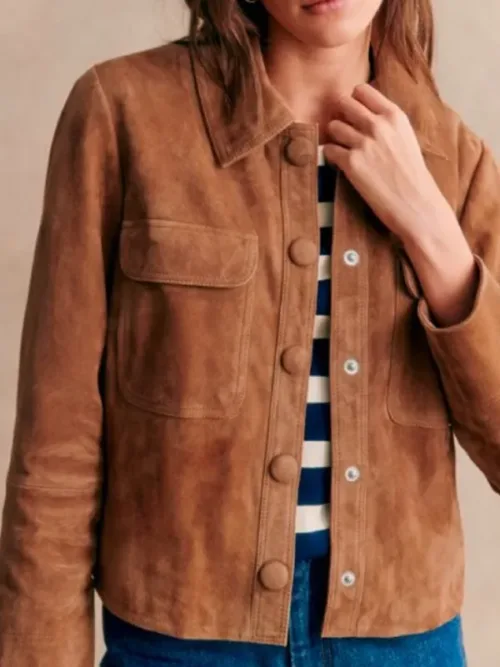 Lou Hickman TV Series Good Cop Bad Cop 2025 Leighton Meester Brown Jacket