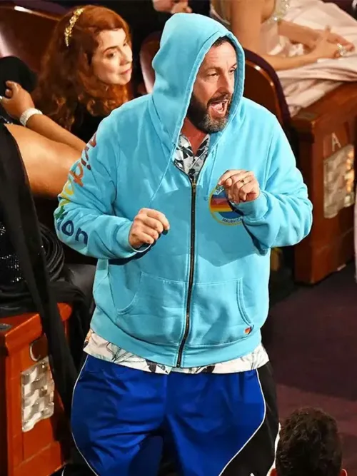 Adam Sandler 97th Oscars Blue Aviator Printed Hoodie