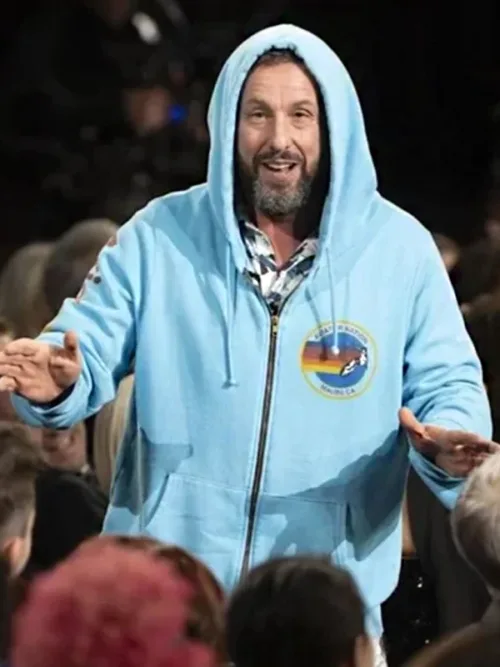 Adam Sandler 97th Oscars Blue Aviator Printed Hoodie