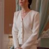 The Royal We Mallory Jansen White Tweed Blazer - Image 3