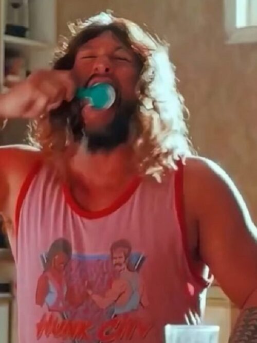 Jason Momoa A Minecraft Movie 2025 Tank Top inspired by his character's style in the upcoming film.